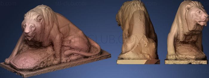 3D model crouching lion (STL)